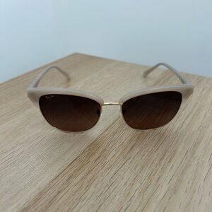 Maui Jim Women's Cream Sunglasses with Brown Lenses